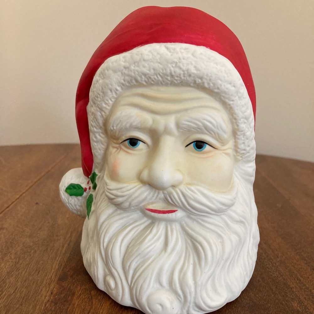Vintage 1989 Holland Floral Santa